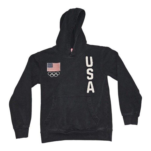 Team Apparel Other - USA Team Apparel Hoodie Small Unisex Long Sleeve Black Embroidered Hooded Sports